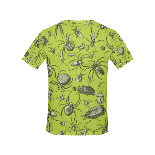 insects spiders creepy crawlers halloween green All Over Print T-Shirt for Women (USA Size) (Model T40)