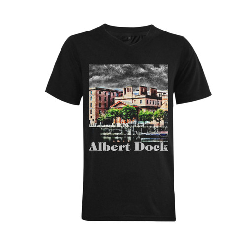 UK Albert-Dock - Jera Nour Men's V-Neck T-shirt  Big Size(USA Size) (Model T10)