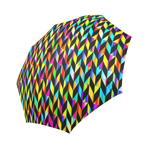 Neon Rainbow Polygon Auto-Foldable Umbrella (Model U04)