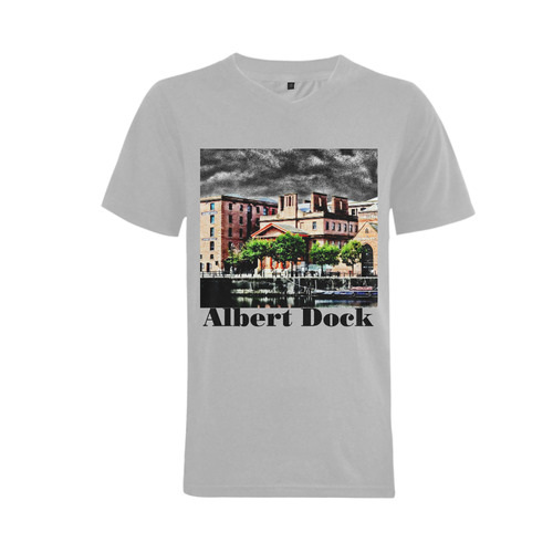 UK Albert-Dock - Jera Nour Men's V-Neck T-shirt (USA Size) (Model T10)
