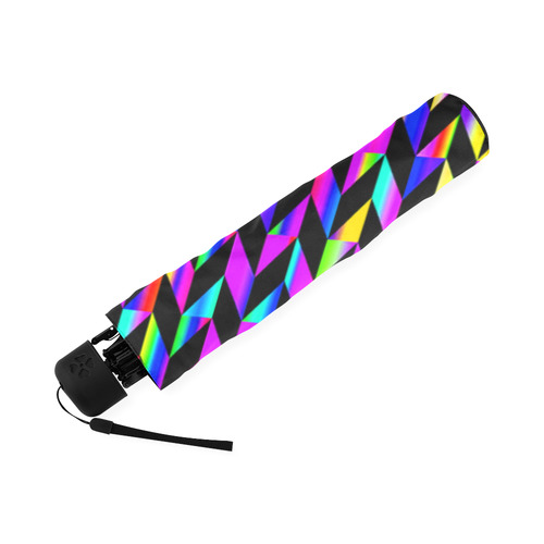 Purple Blue Rainbow Polygon Foldable Umbrella (Model U01)