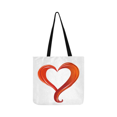 Beautiful Red Heart Reusable Shopping Bag Model 1660 (Two sides)