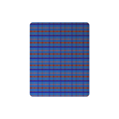 Royal Blue Plaid Hipster Style Rectangle Mousepad