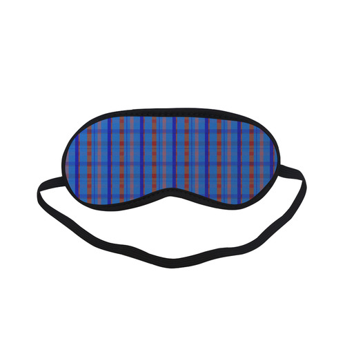 Royal Blue Plaid Hipster Style Sleeping Mask