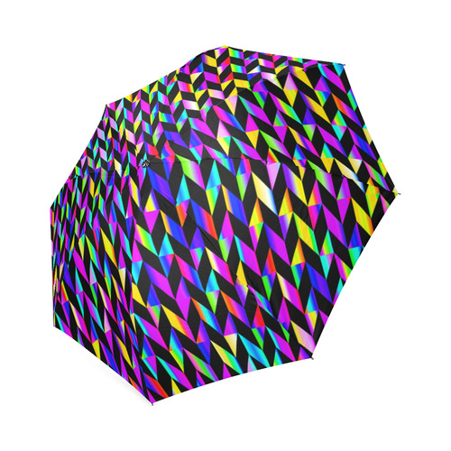 Purple Blue Rainbow Polygon Foldable Umbrella (Model U01)