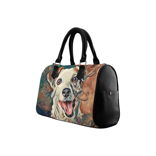 Jack Russel Popart by Nico Bielow Boston Handbag (Model 1621)