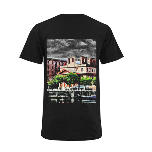 UK Flat - Jera Nour Men's V-Neck T-shirt (USA Size) (Model T10)