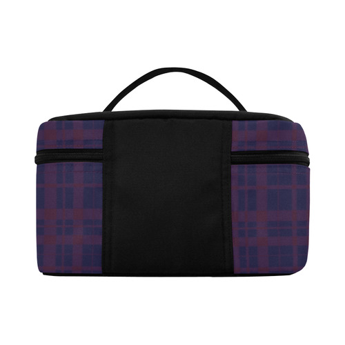 Purple Plaid Hipster Style Cosmetic Bag/Large (Model 1658)