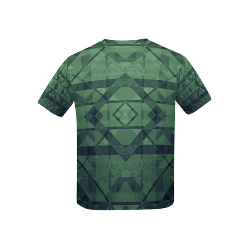 Sci-Fi Green Monster  Geometric design Kids' All Over Print T-shirt (USA Size) (Model T40)