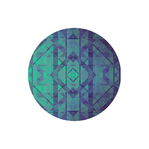 Sci-Fi Dream Blue Geometric design Round Mousepad