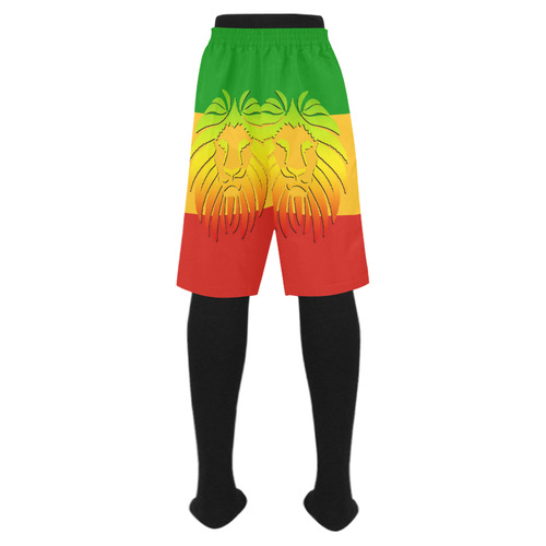 Rastafari Lion Flag green yellow red Men's Swim Trunk (Model L21)