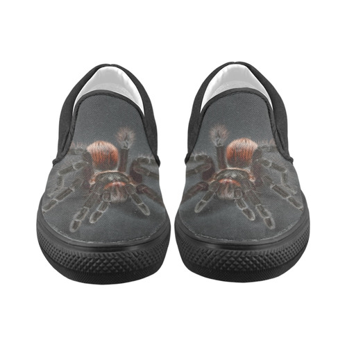 Tarantel Spider Painting Women's Slip-on Canvas Shoes (Model 019)