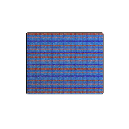 Royal Blue Plaid Hipster Style Blanket 40"x50"