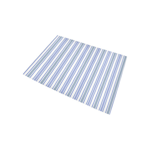 STRIPES BLUE-WHITE 12X12 Area Rug 5'3''x4'