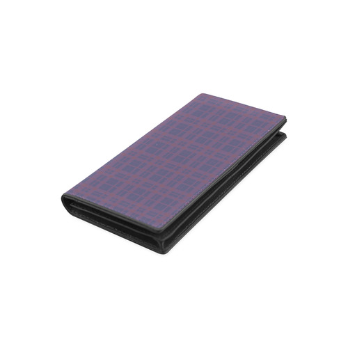 Purple Plaid Hipster Style Women's Leather Wallet (Model 1611)