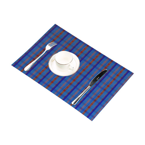 Royal Blue Plaid Hipster Style Placemat 12’’ x 18’’ (Set of 4)