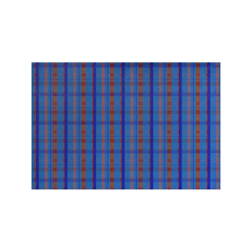 Royal Blue Plaid Hipster Style Placemat 12’’ x 18’’ (Set of 6)