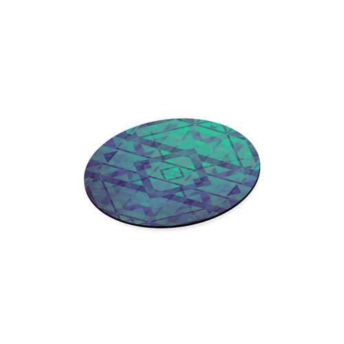 Sci-Fi Dream Blue Geometric design Round Coaster