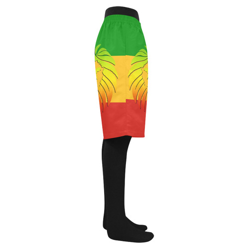 Rastafari Lion Flag green yellow red Men's Swim Trunk (Model L21)