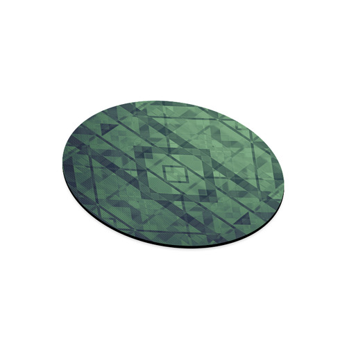 Sci-Fi Green Monster  Geometric design Round Mousepad