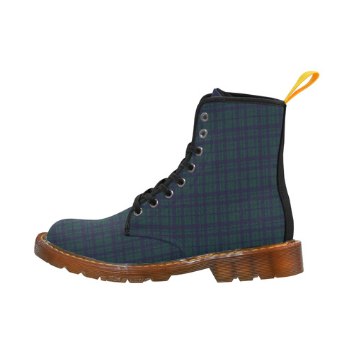 Green Plaid Hipster Style Martin Boots For Men Model 1203H