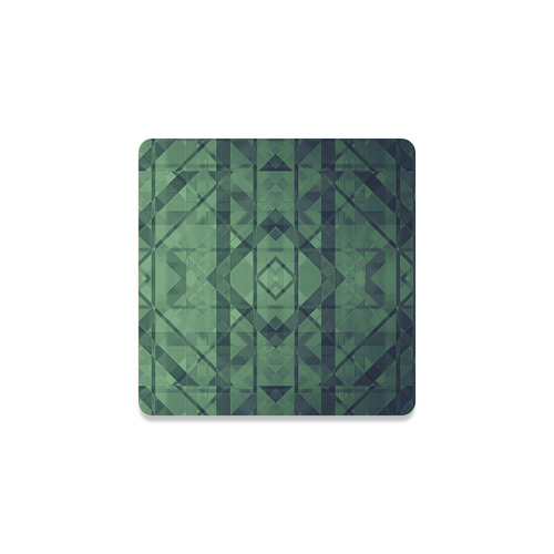 Sci-Fi Green Monster  Geometric design Square Coaster