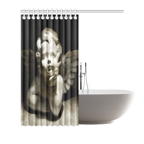 cute vintage Guardian Angel 2 by FeelGood Shower Curtain 66"x72"