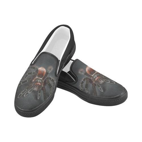 Tarantel Spider Painting Women's Slip-on Canvas Shoes (Model 019)