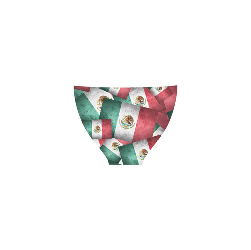 Grunge-Style Mexican Flag of Mexico Custom Bikini Swimsuit (Model S01)