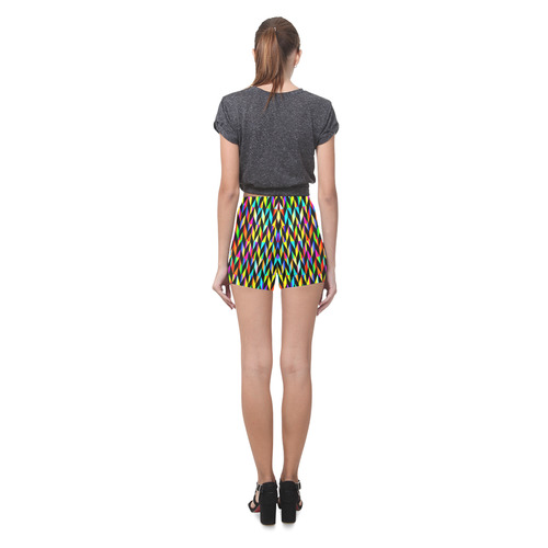 Neon Rainbow Polygon Briseis Skinny Shorts (Model L04)