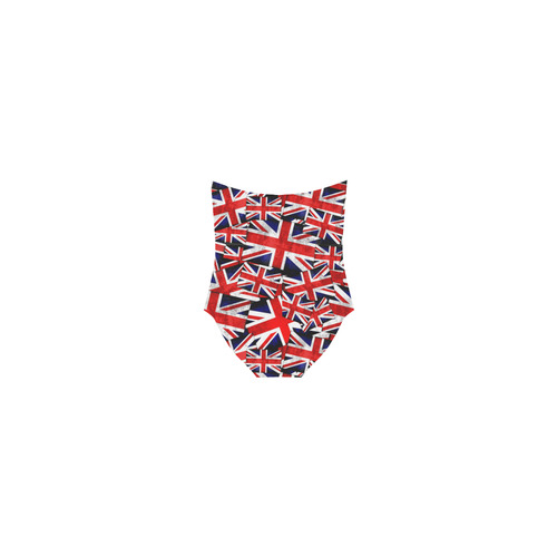 Union Jack British UK Flag Strap Swimsuit ( Model S05)