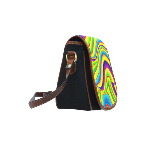 Summer Wave Colors Saddle Bag/Small (Model 1649)(Flap Customization)