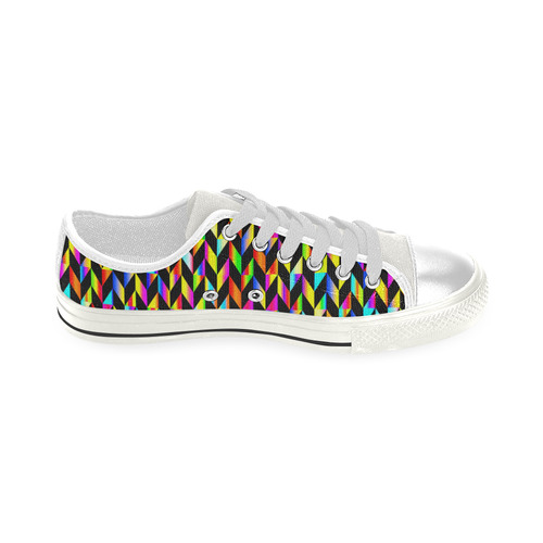 Neon Rainbow Polygon Men's Classic Canvas Shoes (Model 018)