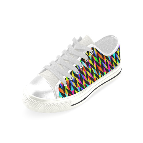 Neon Rainbow Polygon Men's Classic Canvas Shoes (Model 018)