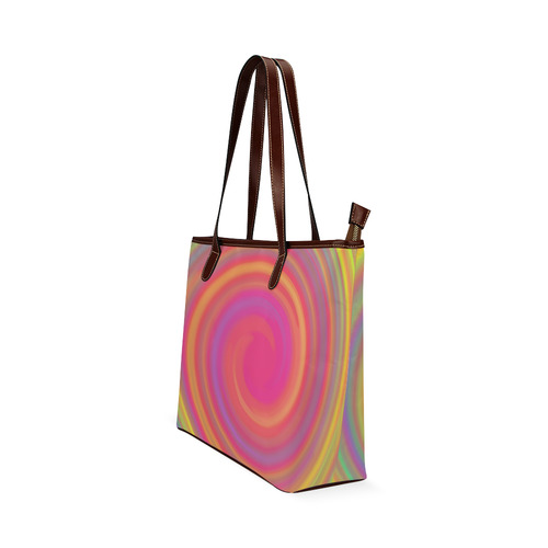 Rainbow Swirls Shoulder Tote Bag (Model 1646)