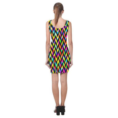 Neon Rainbow Polygon Medea Vest Dress (Model D06)