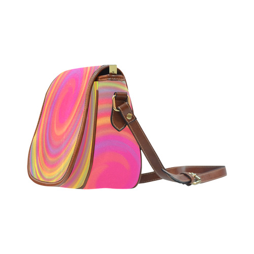 Rainbow Swirls Saddle Bag/Small (Model 1649) Full Customization