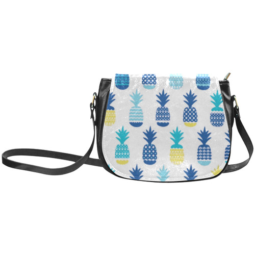 Pineapples Summer Fun Fruit Pattern Classic Saddle Bag/Small (Model 1648)