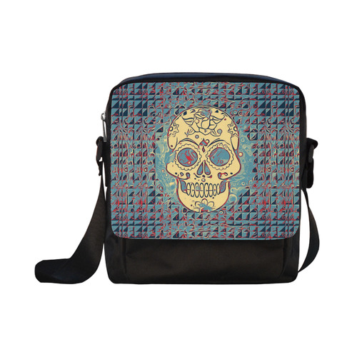 Trendy Skull 5171B by JamColors Crossbody Nylon Bags (Model 1633)