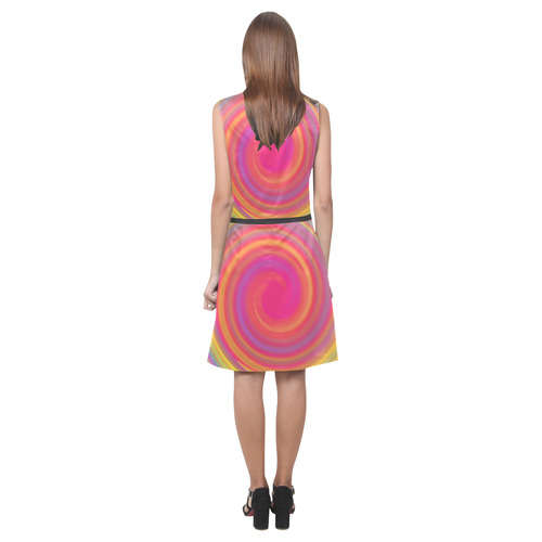Rainbow Swirls Eos Women's Sleeveless Dress (Model D01)