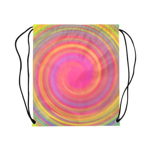 Rainbow Swirls Large Drawstring Bag Model 1604 (Twin Sides)  16.5"(W) * 19.3"(H)