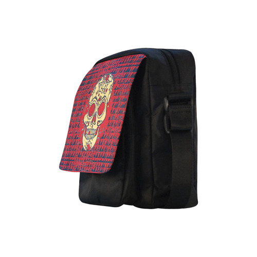 Trendy Skull 5171A by JamColors Crossbody Nylon Bags (Model 1633)