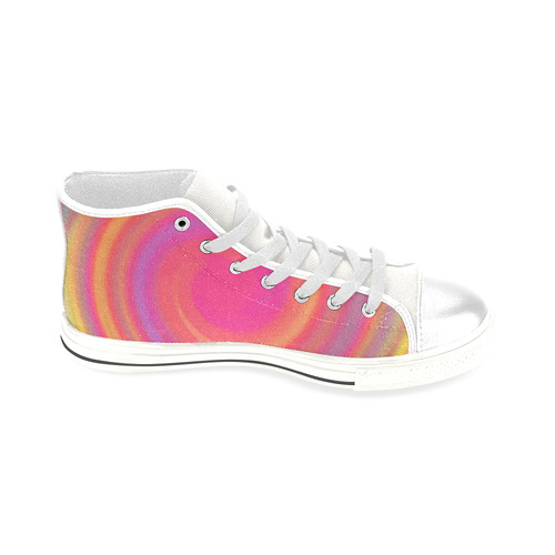 Rainbow Swirls Men’s Classic High Top Canvas Shoes (Model 017)