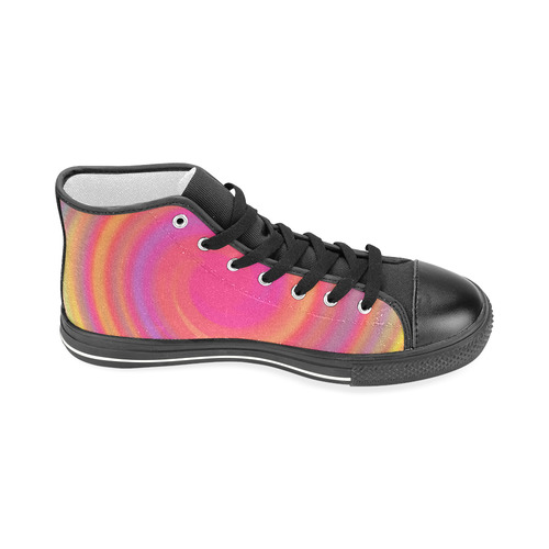 Rainbow Swirls Men’s Classic High Top Canvas Shoes (Model 017)