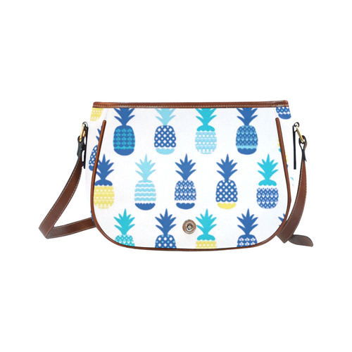 Pineapples Summer Fun Fruit Pattern Saddle Bag/Large (Model 1649)