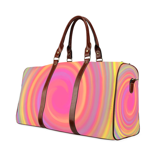 Rainbow Swirls Waterproof Travel Bag/Large (Model 1639)