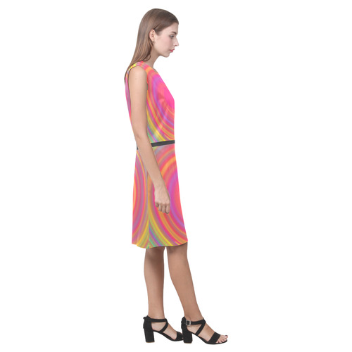 Rainbow Swirls Eos Women's Sleeveless Dress (Model D01)