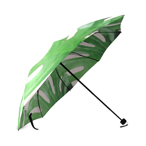 Tropical Watercolor Floral Leaf Foldable Umbrella (Model U01)