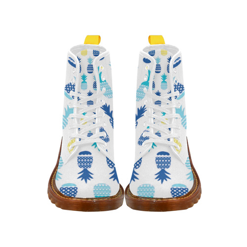 Pineapples Summer Fun Fruit Pattern Martin Boots For Women Model 1203H