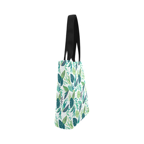 Green Tropical Leaf Floral Pattern Canvas Tote Bag (Model 1657)